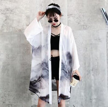 Load image into Gallery viewer, 2020  Landscape Print kimino Blouses Sunscreen Harajuku Summer women Tops and blouses plus size Chiffon Cardigans