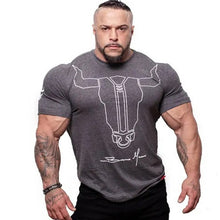 Load image into Gallery viewer, 2020 New Mens Gyms Fitness Bodybuilding Skinny T-shirt Summer Casual Fashion Print Male Cotton Tee shirt Tops Crossfit Clothing