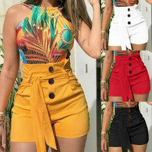 Load image into Gallery viewer, 2020 New Summer Women Sexy Buttom Shorts Ladies High Waist Solid Casual Bandage Beach Hot Shorts Womens Plus Size S-5XL