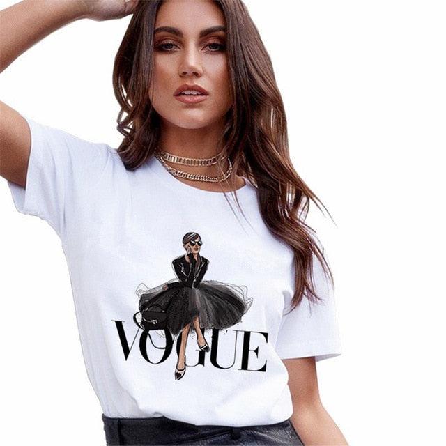 2020 New T Shirts Women Fashion Graphic Print Vogue Tshirts Casual  Tops Harajuku Tees Female T shirts Clothing Camisas Mujer