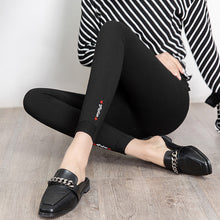 Load image into Gallery viewer, 2020 Sexy Embroidery Solid Pencil Pants Women's Full Length Leggings High Waist Stretch Trousers Female Casual Wear Washed Black