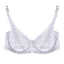 Load image into Gallery viewer, 2020 Sexy Women Lace Gauze Bra Push Up 3/4 Cup Hook-and- Eye Breathable Ultra-thin Bra Lingerie Underwear Ropa Interior