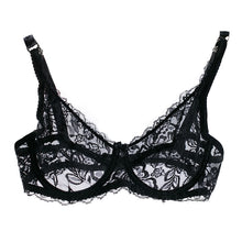 Load image into Gallery viewer, 2020 Sexy Women Lace Gauze Bra Push Up 3/4 Cup Hook-and- Eye Breathable Ultra-thin Bra Lingerie Underwear Ropa Interior