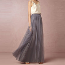 Load image into Gallery viewer, 2020 Spring Summer Fashion Women Mesh Princess Fairy Style 3 layers Voile Tulle Skirt Bouffant Puffy Chic Skirt Long Tutu Skirt
