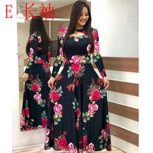 Load image into Gallery viewer, 2020 Summer Long Dress Floral Flower Print Boho Beach Short Sleeve Tunic Elegant Party Dress Vestidos De Festa Sundress 4XL 5XL