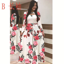 Load image into Gallery viewer, 2020 Summer Long Dress Floral Flower Print Boho Beach Short Sleeve Tunic Elegant Party Dress Vestidos De Festa Sundress 4XL 5XL