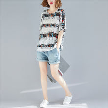 Load image into Gallery viewer, 2020 Summer Plus Size Chiffon Tshirt Graphic Tees Women Anime Print T Shirt Ladies Loose Casual T-shirt Tee Tops Femme Thin