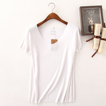 Load image into Gallery viewer, 2020 Summer T Shirt Women 100% Cotton Short Sleeves Tee Shirt High Elasticity Breathable Top Female Tshirt camiseta feminina D96
