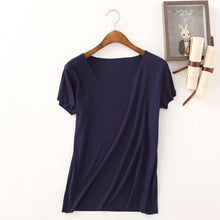 Load image into Gallery viewer, 2020 Summer T Shirt Women 100% Cotton Short Sleeves Tee Shirt High Elasticity Breathable Top Female Tshirt camiseta feminina D96