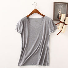 Load image into Gallery viewer, 2020 Summer T Shirt Women 100% Cotton Short Sleeves Tee Shirt High Elasticity Breathable Top Female Tshirt camiseta feminina D96