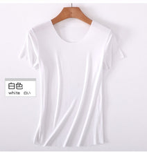Load image into Gallery viewer, 2020 Summer T Shirt Women 100% Cotton Short Sleeves Tee Shirt High Elasticity Breathable Top Female Tshirt camiseta feminina D96