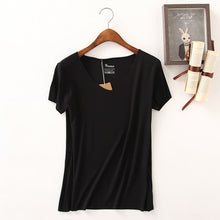 Load image into Gallery viewer, 2020 Summer T Shirt Women 100% Cotton Short Sleeves Tee Shirt High Elasticity Breathable Top Female Tshirt camiseta feminina D96