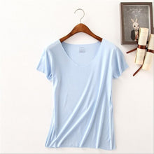Load image into Gallery viewer, 2020 Summer T Shirt Women 100% Cotton Short Sleeves Tee Shirt High Elasticity Breathable Top Female Tshirt camiseta feminina D96