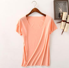 Load image into Gallery viewer, 2020 Summer T Shirt Women 100% Cotton Short Sleeves Tee Shirt High Elasticity Breathable Top Female Tshirt camiseta feminina D96