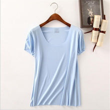 Load image into Gallery viewer, 2020 Summer T Shirt Women 100% Cotton Short Sleeves Tee Shirt High Elasticity Breathable Top Female Tshirt camiseta feminina D96