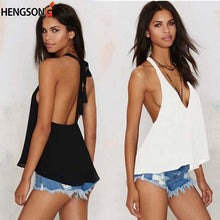 Load image into Gallery viewer, 2020 Summer Tank Tops Sleeveless Chiffon Shirt for Women V Neck Loose Vest Casual Sleeveless Tops and Tees Tanks and Camis