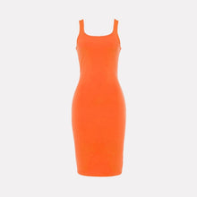 Load image into Gallery viewer, 2020 Summer Women Black Dresses Autumn Neon Green Sexy Bodycon Spaghetti Strap Midi Long Party Club Tank Dress For Women Female