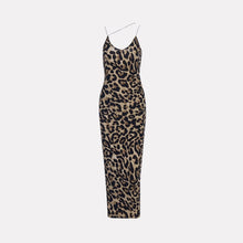 Load image into Gallery viewer, 2020 Summer Women Black Dresses Leopard Snake Printed Spaghetti Strap Sexy Bodycon Midi Long Party Club Dress For Women Female