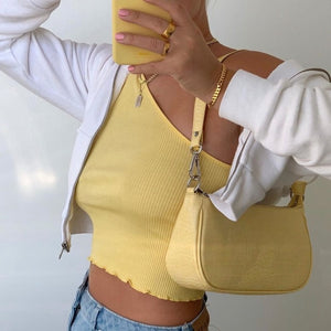 2020 Summer Women One Shoulder T-shirt Casual Short Sleeve Solid Ribbed Tees Lady Streetwear Fashion Women Slim Crop Tops