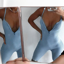 Load image into Gallery viewer, 2020 Summer Women Sexy Jumpsuit Streetwear Sleeveless Skinny Bodycon Solid Knitted Sport Jumpsuits Romper Playsuit For Women