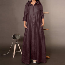 Load image into Gallery viewer, 2020 ZANZEA Autumn Hooded Dress Women's Sundress Plus Size Punk Casual Zipper Long Vestidos Female Long Sleeve Tunic Robe Femme