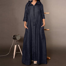 Load image into Gallery viewer, 2020 ZANZEA Autumn Hooded Dress Women's Sundress Plus Size Punk Casual Zipper Long Vestidos Female Long Sleeve Tunic Robe Femme