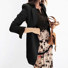 Load image into Gallery viewer, 2020 new spring and autumn casual ladies jacket L-6XL Stylish mid-length women's blazer High quality small suit red black