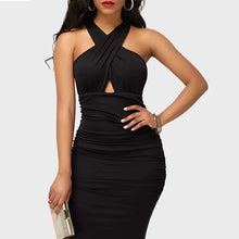 Load image into Gallery viewer, 2020 summer new arrival sexy mini dress for women bodycon strap casual dress with sleeveless