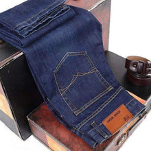 Load image into Gallery viewer, 2021NEW Men&#39;s Fashion Business Jeans Classic Style Casual Stretch Slim Jean Pants Male Brand Denim Trousers Black Blue