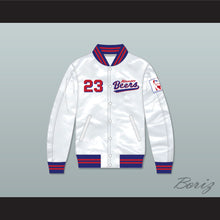 Load image into Gallery viewer, Kenny Scolari 23 Milwaukee Beers BASEketball White Varsity Letterman Satin Bomber Jacket