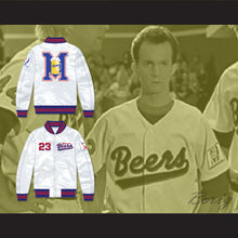 Load image into Gallery viewer, Kenny Scolari 23 Milwaukee Beers BASEketball White Varsity Letterman Satin Bomber Jacket