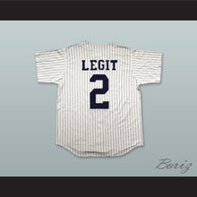 Load image into Gallery viewer, 2 Legit White Pinstriped Baseball Jersey