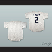 Load image into Gallery viewer, 2 Legit White Pinstriped Baseball Jersey