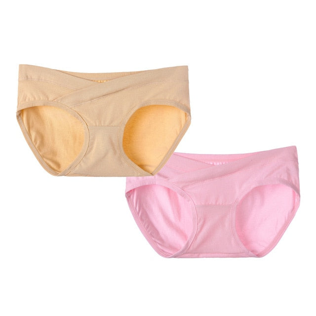 2Pcs/lot Maternity Panties Pregnancy Underwear Belly Support Briefs For Pregnant Women Low Waist UnderPants Panty XXL XXXL