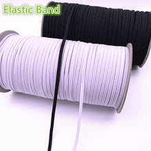 Load image into Gallery viewer, 3-12mm 5 Yards Hight-Elastic Bands Spool Sewing Band Flat Elastic Cord White Black for Jewelry Making Diy Handmade Accessories