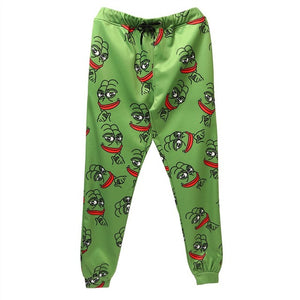 3D Pepe The Frog Joggers Pants Men/Women Funny Cartoon Sweatpants 2019 New Trousers Jogger Pants Elastic Waist Pants Dropship