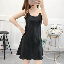 Load image into Gallery viewer, 3XL Women Nightwear Summer Nightie Sleeveless Home Dress Satin Nightdress Nightgown Sexy Sleepwear Sleepshirt Plus Size