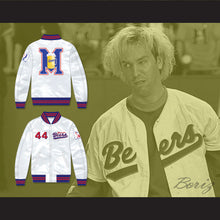 Load image into Gallery viewer, Joe Cooper 44 Milwaukee Beers BASEketball White Varsity Letterman Satin Bomber Jacket