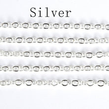 Load image into Gallery viewer, 5 Meter 1.5 2.0 2.5mm Oval Link Chains For Jewelry Making DIY Supplies Necklace Bracelet Chain Findings