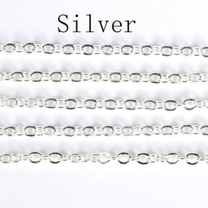 5 Meter 1.5 2.0 2.5mm Oval Link Chains For Jewelry Making DIY Supplies Necklace Bracelet Chain Findings