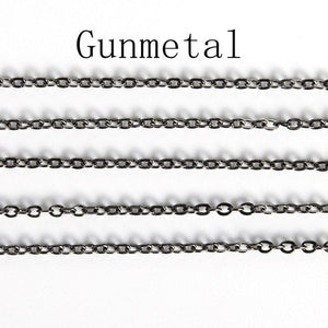 5 Meter 1.5 2.0 2.5mm Oval Link Chains For Jewelry Making DIY Supplies Necklace Bracelet Chain Findings