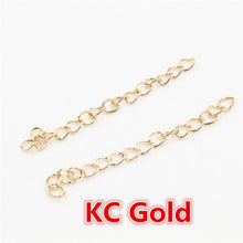 Load image into Gallery viewer, 50pcs/lot 50mm 70mm 5x4mm Necklace Extension Chain Bulk Bracelet Extended Chains Tail Extender For DIY Jewelry Making Findings