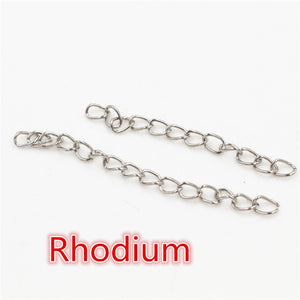 50pcs/lot 50mm 70mm 5x4mm Necklace Extension Chain Bulk Bracelet Extended Chains Tail Extender For DIY Jewelry Making Findings