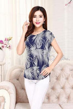 Load image into Gallery viewer, 5XL 2018 Women Ladies Clothing Tops short Sleeve printing Shirts Casual Boat anchor Blouse Silk female woman clothes plus size