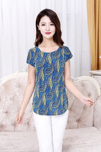Load image into Gallery viewer, 5XL 2018 Women Ladies Clothing Tops short Sleeve printing Shirts Casual Boat anchor Blouse Silk female woman clothes plus size