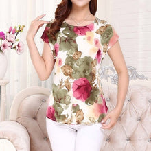 Load image into Gallery viewer, 5XL 2018 Women Ladies Clothing Tops short Sleeve printing Shirts Casual Boat anchor Blouse Silk female woman clothes plus size