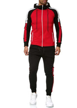 Load image into Gallery viewer, 5XL Big Size Mens Tracksuits 2020 Men's Clothing Hooded Red Stripe Spring Men's Sports Suit Casual Tracksuit Men Sweat New
