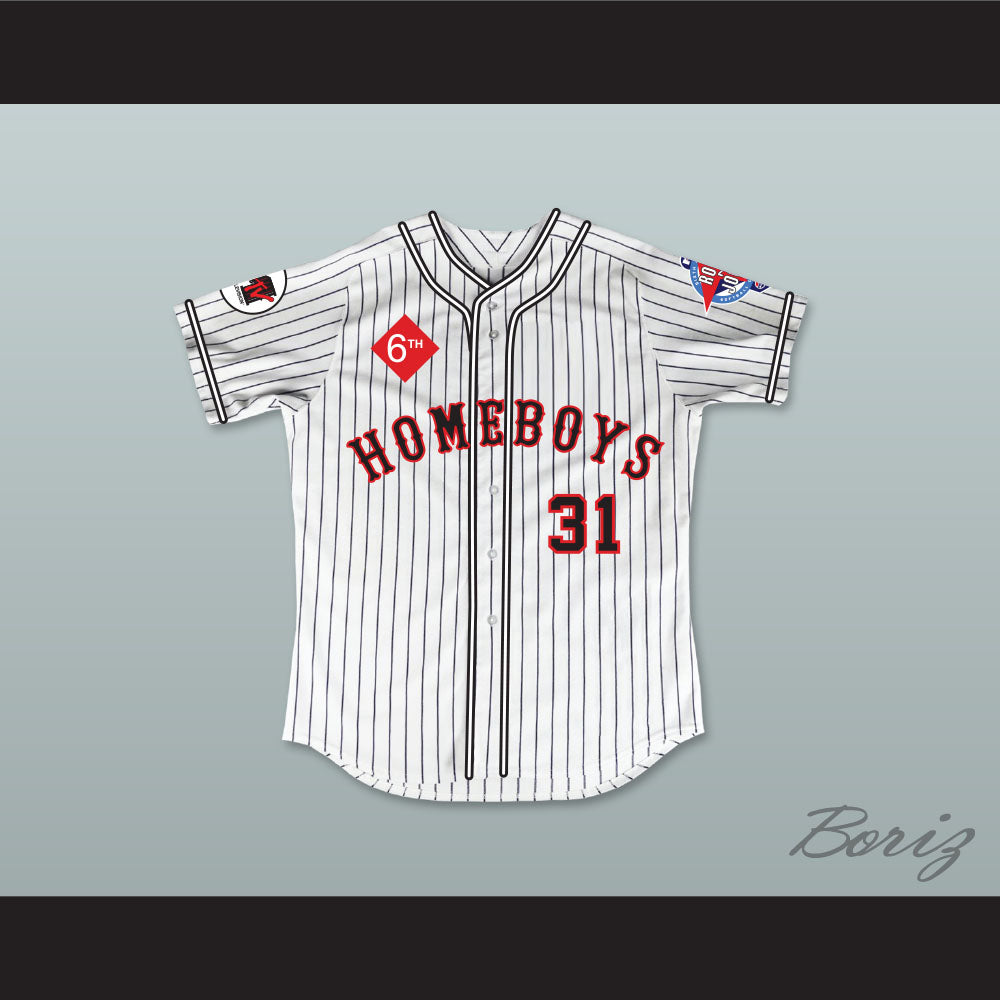 Roger Clemens 31 Homeboys Pinstriped Baseball Jersey 6th Annual Rock N' Jock Softball Challenge 1995