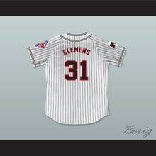 Load image into Gallery viewer, Roger Clemens 31 Homeboys Pinstriped Baseball Jersey 6th Annual Rock N&#39; Jock Softball Challenge 1995