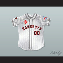 Load image into Gallery viewer, Dan Cortese 00 Homeboys Pinstriped Baseball Jersey 6th Annual Rock N&#39; Jock Softball Challenge 1995